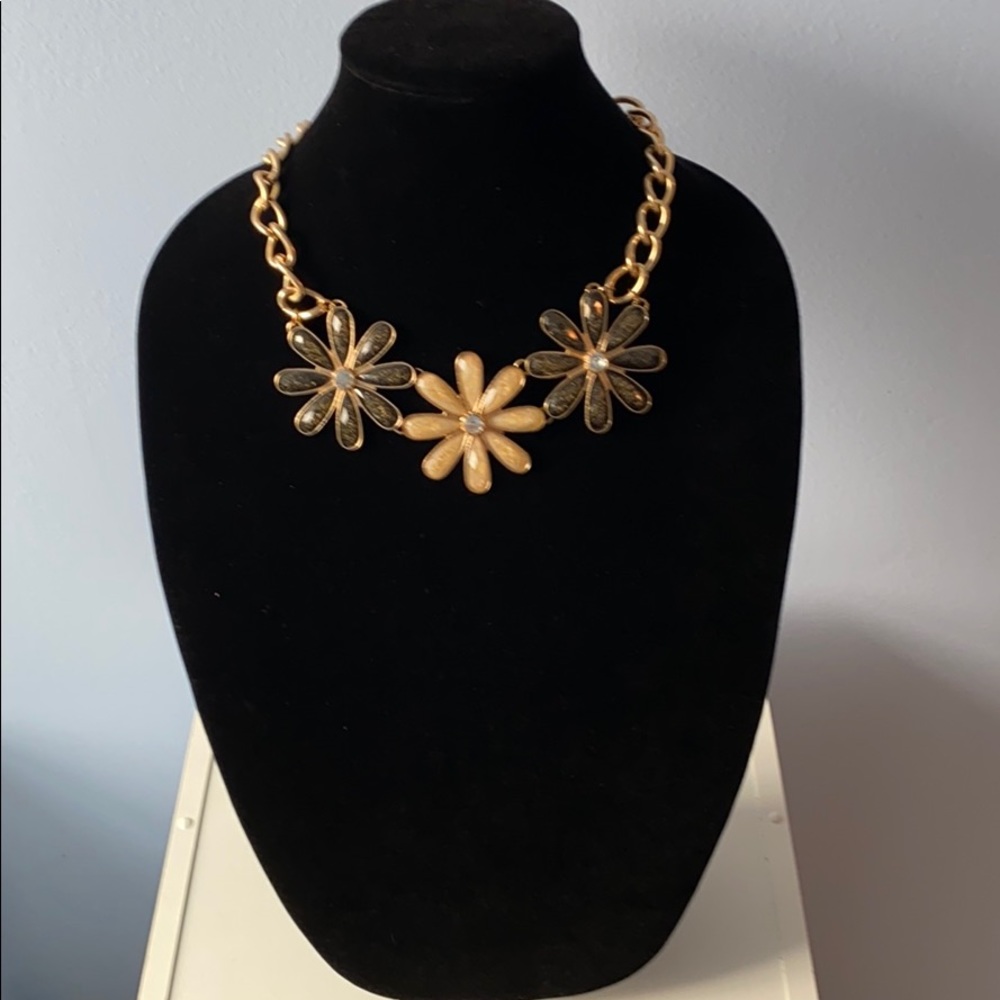 Bold Flower Statement Necklace - image 1
